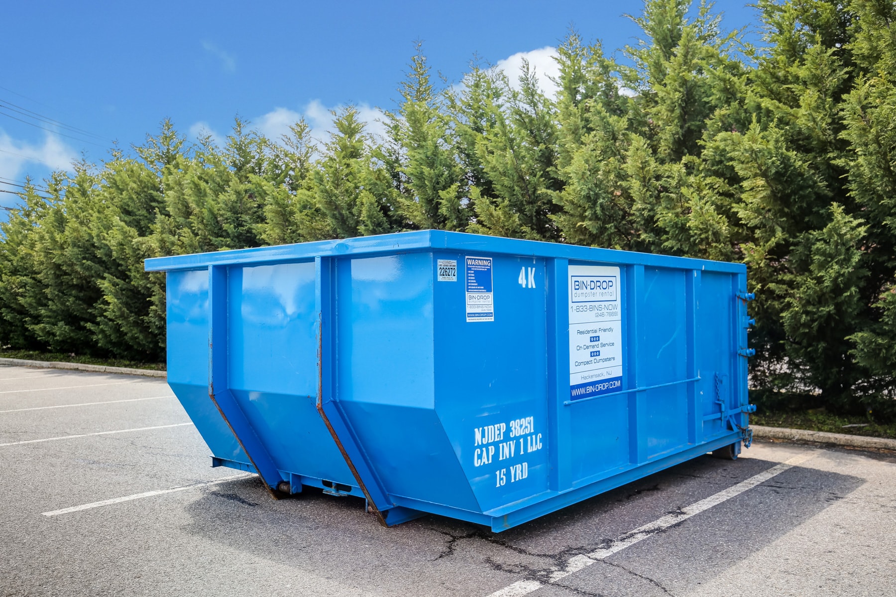 dumpster rental size